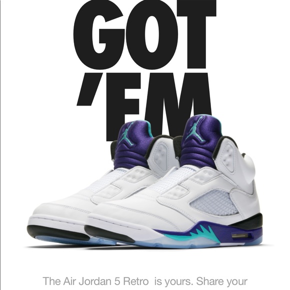 Jordan V Retro Grape “Fresh Prince” Deadstock - Picture 4 of 4